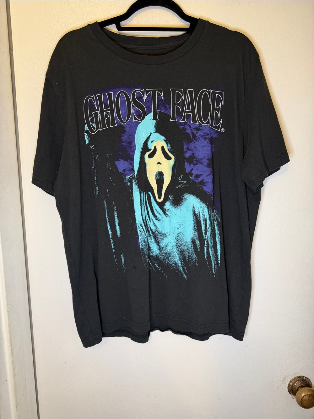 Ghost Face Graphic Short Sleeve Tee - Black